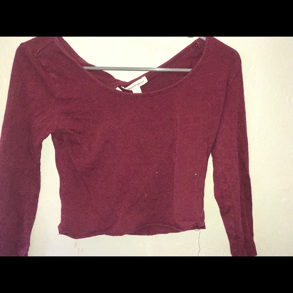 Burgundy crop top